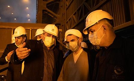 بازدید رییس کل دادگستری گیلان از کارخانه فولاد خزر رشت