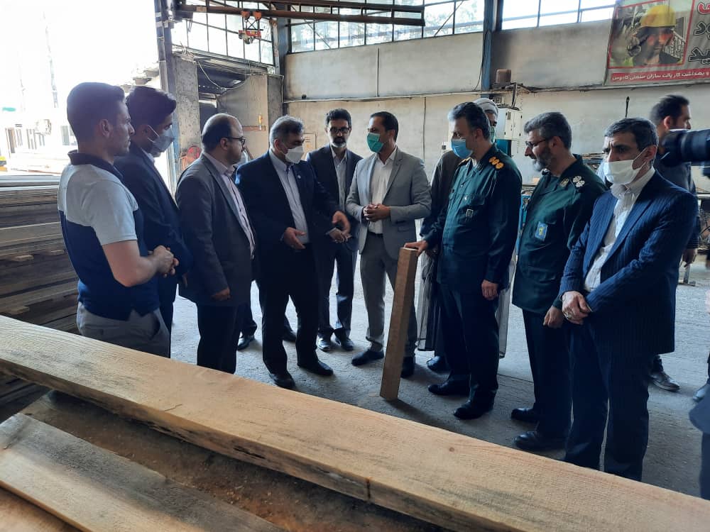 بازدید مدیرکل تامین اجتماعی گیلان از یک واحد تولید پالت در شهرستان آستانه اشرفیه