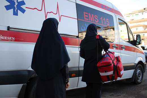 امداد رسانی فعال بانوان گیلانی در عملیات اورژانسی امداد رسانی فعال بانوان گیلانی در عملیات اورژانسی