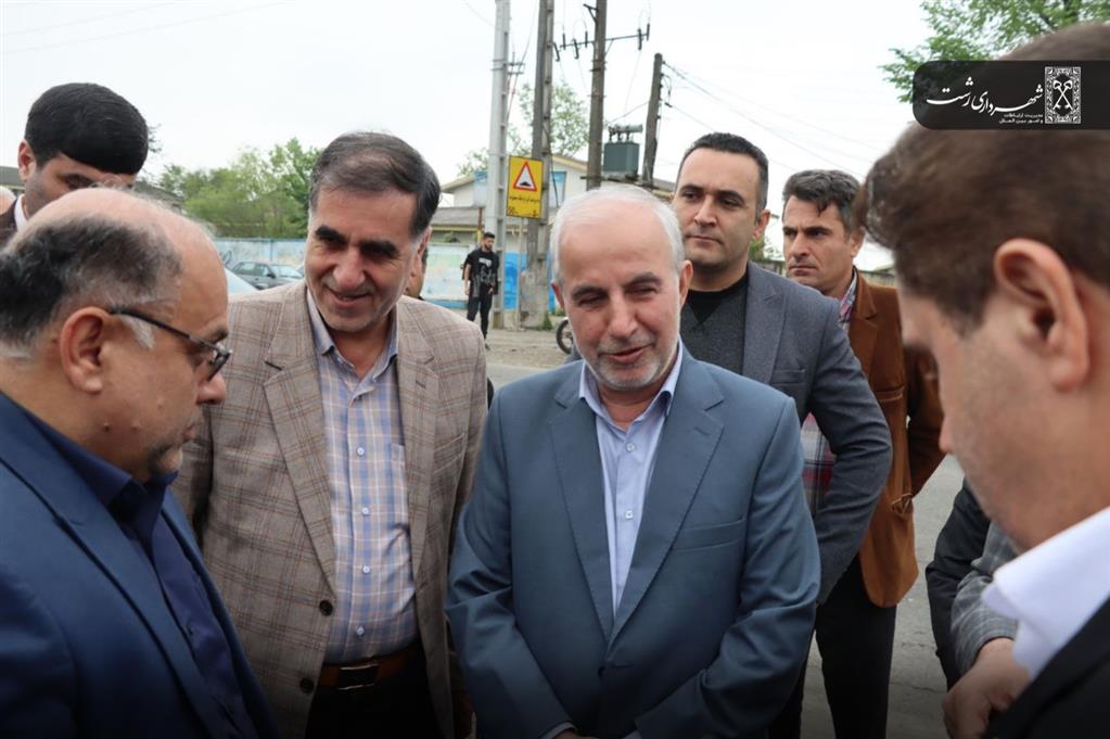 بازدید مدیریت شهری از پروژه تعریض جاده لاکان شهر رشت