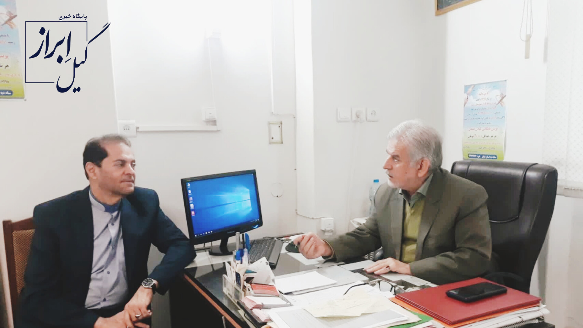 دیدار رئیس ستاد دیه استان گیلان با حاج اکبر فردوس از جانبازان هشت سال دفاع مقدس