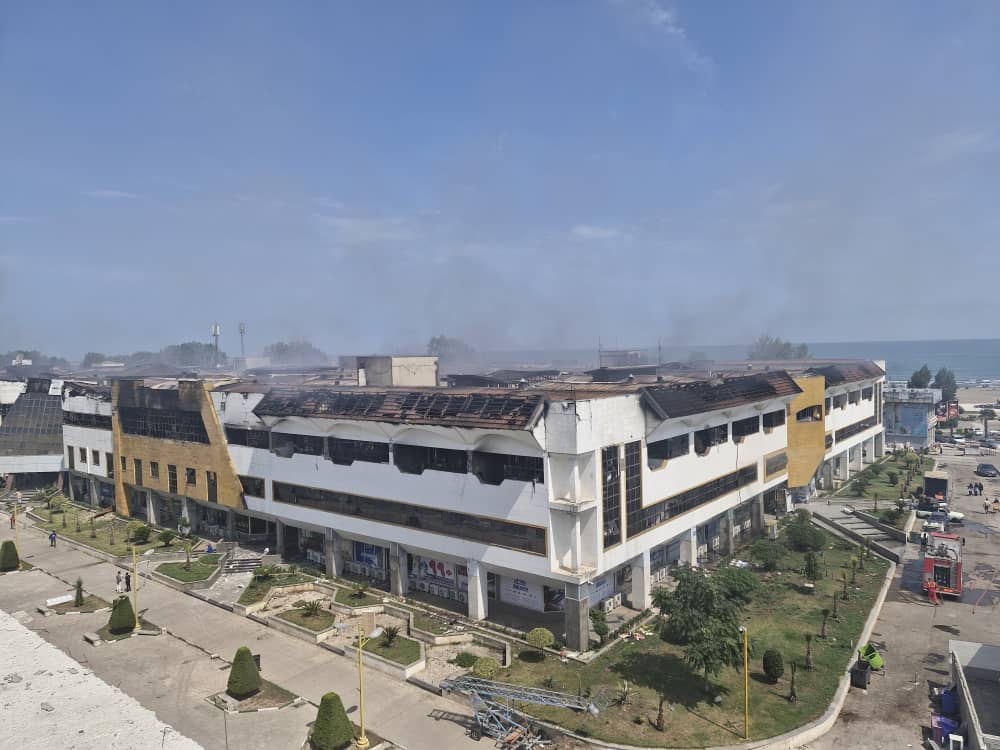 بازگشایی منطقه آزاد انزلی بعد آتش سوزی بازگشایی منطقه آزاد انزلی بعد آتش سوزی