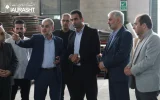بازدید رییس دانشگاه آزاد گیلان از کارخانه تولید ورق فولاد آرتین نما در حسن رود